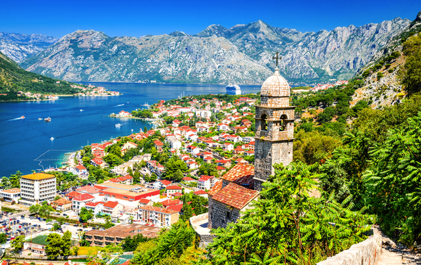 Kotor in der Bucht von Kotor, Montenegro