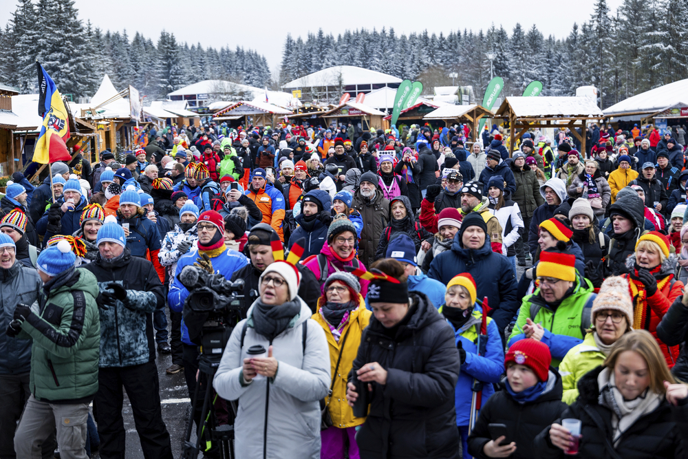 Publikum beim Biathlon Weltcup in Oberdorf