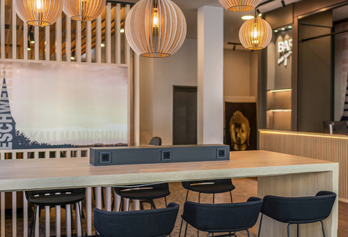 Lobby des B&B Hotel Eschweiler