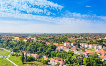 Luftansicht von Vukovar in Kroatien